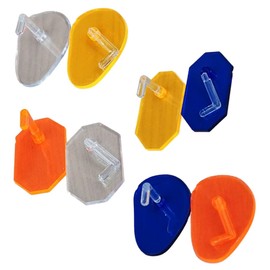Mikinona Nail Art Practice Base 8pcs Set in Transparent Orange Blue Yellow Art Display Stand for Diy
