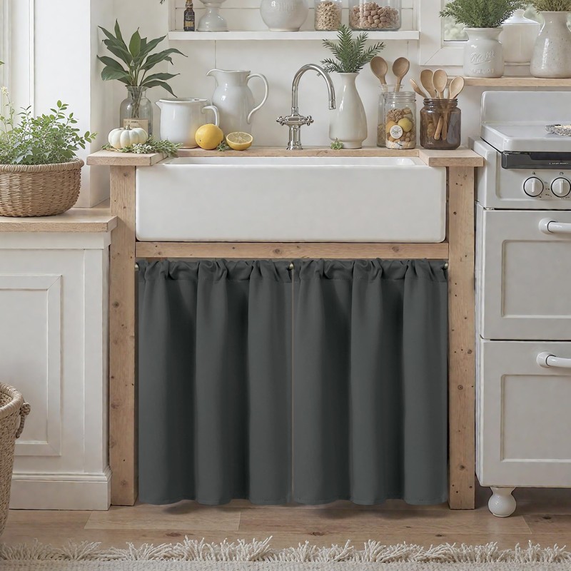 BGment Small Blackout Curtains 36 Inch Length for Kitchen Window