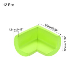 MECCANIXITY 12 Pack Corner Protector, Table Corner Protectors for Corner Guards L-Shape, Edge Safety Bumpers(Green)