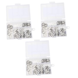 ULTECHNOVO Stainless Washers 900 Pcs 304 stainless steel washers Circlip Assortment Kit retaining ring to -Clip washer suite circlip electronic Tooth shape Stainless steel E-Type Circlips