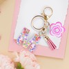 Fyshird Letter M Keyring, butterfly skeleton