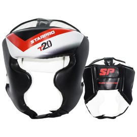 Starpro Boxing Headguard - PU leather - Muay Thai Kickboxing training protection and fighting headgear - Various sizes