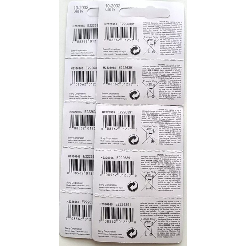Sony 10 PK SONY 377 SR626SW SILVER OXIDE MADE IN