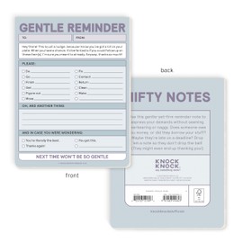 Knock Knock Gentle Reminder Note Pad, Funny Office Notepads & Checklist Nifty Notes (Pastel), 4 x 5.25-inches