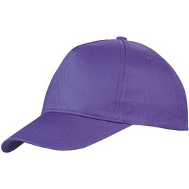US BASIC 5 PANEL CHILDRENS BASEBALL CAP HAT - 13 COLOURS (PURPLE)