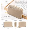 Honey&blue Women's Card Case, Genuine Leather, YKK Zipper, Skimming, Coin