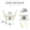 KINGWHYTE Evil Eye Necklace 925 Sterling Silver Turkish Evil Eye