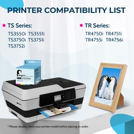 Penguin 575XL 576XL Printer Cartridges for Canon TR4755i Cartridges for TS3550i TS3551i TR4750i TR4751i Remanufactured Printer Cartridges for Canon 575 XL 576 XL (1 Black 1 Colour)