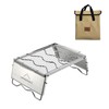 CAMPINGMOON Folding Campfire Grill Grate Open Fire Cooking Camping Portable