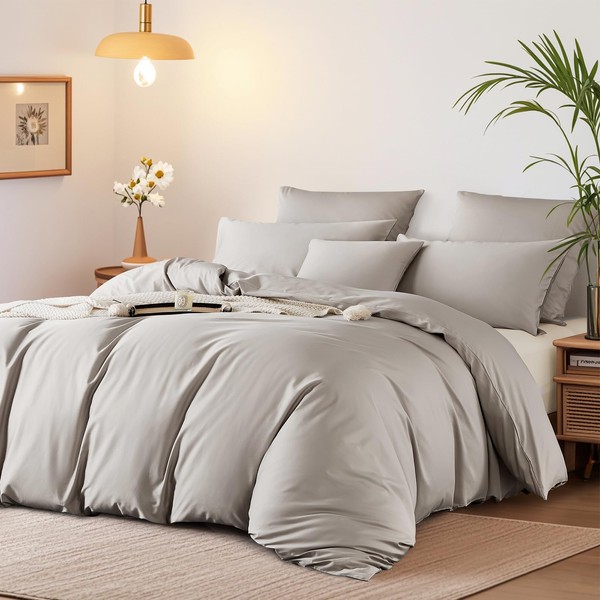 Boqingzhu Mako Satin Bed Linen 135 x 200 cm Beige