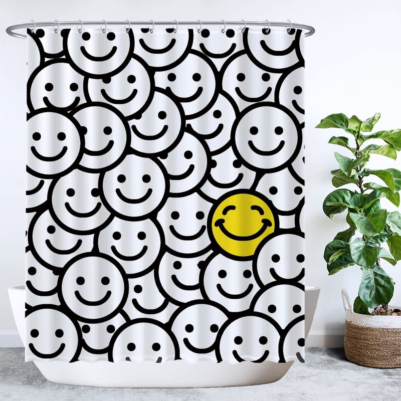 Ulticool - Smiley Smiley Shower Curtain - 180 x 200