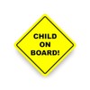 CHILD ON BOARD WARNING SAFETY BUMPER STICKER Yellow Sign Car