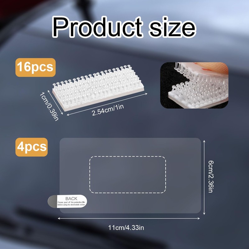 Gosknor EZ Pass/IPass/IZoom/SunPass Toll Tape, Including 16pcs Dual-Lock Adhesive Strips