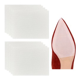 10 Pack Shoe Sole Protector Non Slip, Self Adhesive Red Shoe Bottom Protector, Clear Shoe Grips for High Heels Boots, Shoes, Anti Slip Bottom Pads for Women, 5.3 x 4 inchs
