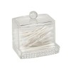 Laura Ashley Q-tip Box in Pave Diamond Design, Super Clear
