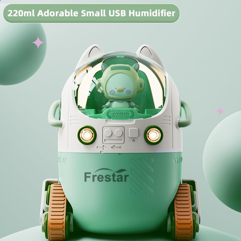 Frestar Mini USB Humidifier 220ml with LED Night Light, Small