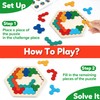 NAODONGLI Wooden Puzzles,Geometric Shape Logic Hexagon Puzzle Toys Brain Teasers