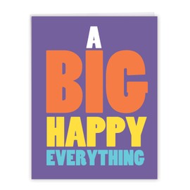 NobleWorks Jumbo All Occasions Greeting Card 8.5 x 11 Inch with Envelope (1 Pack) Oversize Jumbo Blank All Occasions Big Happy Everything J6115OCG