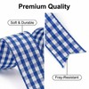 LYZXMLBL Royal Blue White Gingham Ribbon 5/8inx50Yd Woven Edge Gift
