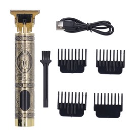 Professional Hair Trimmer T Blade Rechargeable Detail Beard Clipper with LCD Display for Men Buddha Head