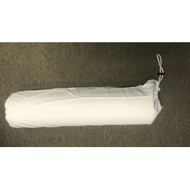 Therapist's Choice® Microfiber Bolster Cover with Drawstring Closure, Soft & Durable, Size: 6" x 27" (Cover Only, Bolster Not Included) (White)