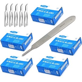 AAProTools 500 Scalpel Blades #15 for Surgi, Dermaplaning, Veterinary, Taxidermy, Arts & Crafts, More - Includes One Handle #3
