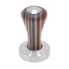 Colorful Wood Coffee Flat Tamper Stainless Steel Base Powder Hammer