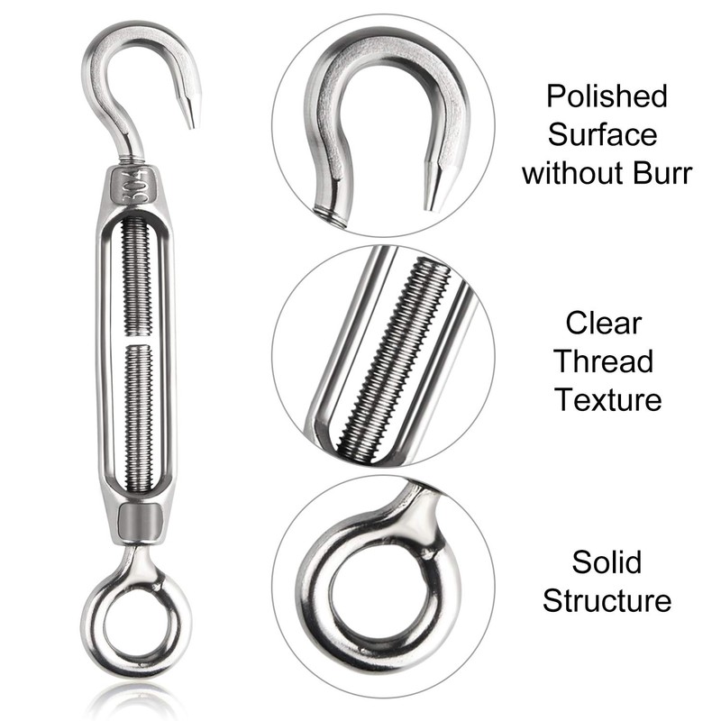 CHRORINE 24 Pcs Garden Wire Rope Kit 304 Stainless Steel
