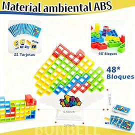 Tetris Juegos de Mesa Familiares, Juego de Mesa de Equilibrio para Niños