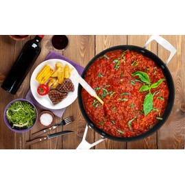 MsMk Large 4.5 Quart Saute Pan with lid, Fried Chicken Burnt also Nonstick, Non-Toxic, Stay-Cool Handle, Scratch-resistant, Peeling-resistant Induction 11 inch Sauté Pan, Oven safe to 700℉