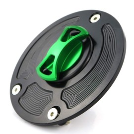 Xitomer CNC Aluminum Billet Fuel Tank Cap, Fit for Z1000 2007-18/ Z800 2013-18/ ER650 ER-6N ER-6F Ninja 650 2006-2013/ VERSYS 650 KLE650 2007-18/ VERSYS1000 2012-18, Gas Cover (Green)