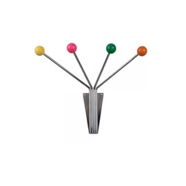 Present Time Hat Rack Neptune Chrome with Coloured Balls Small