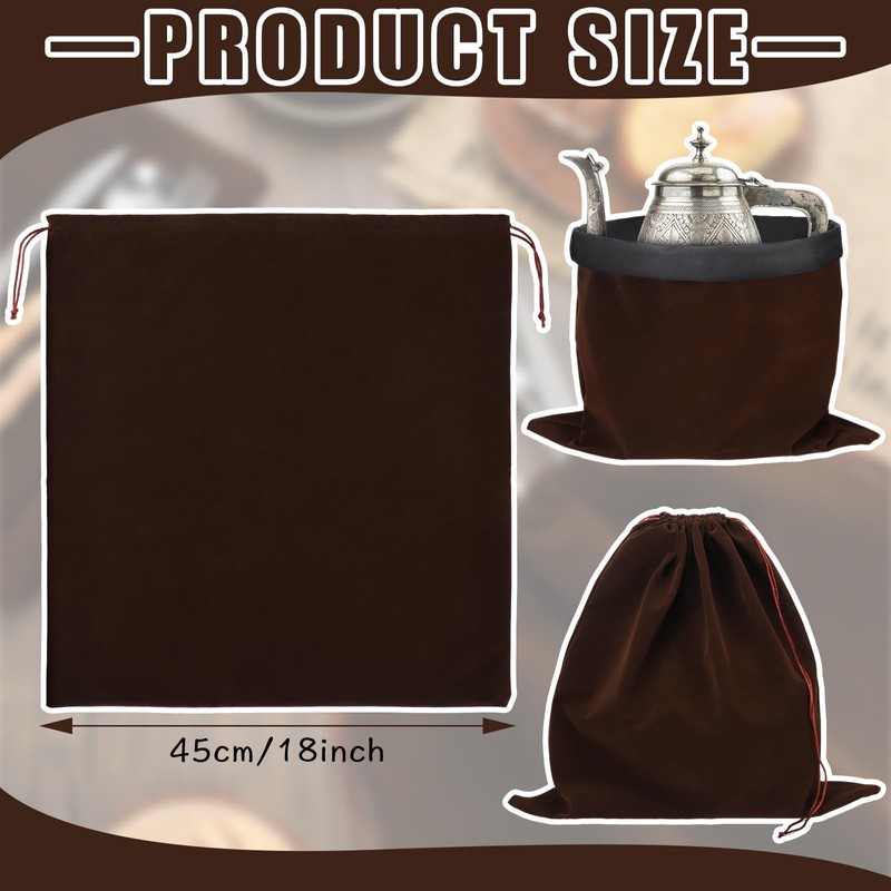 Ferraycle 6 Pcs Silver Storage Bags Anti Tarnish Storage Bag
