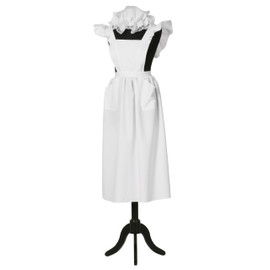 Ladies Fancy Dress Farmer Apron White