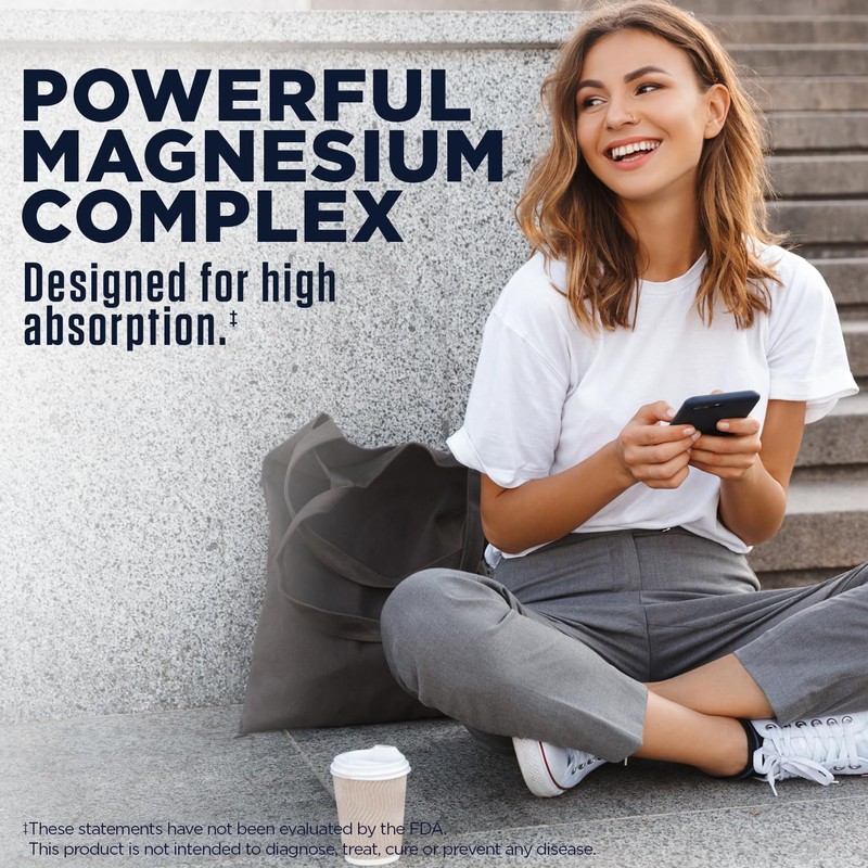 KAL Magnesium 400 mg Broad Spectrum Supplement - Chelated Magnesium