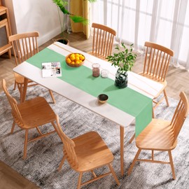 Fyshird Table Runner Green Decorative Table Runner Modern Table Runner Kitchen Table Decoration Table Runner Outdoor Decoration for Dining Table Wedding Birthday Outdoor Indoor - 40 x 140 cm Sage