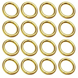 My-Bead Pack of 20 Binding Rings Closed Diameter 5 mm 925 Sterling Silver 24 K Gold-Plated Jewellery Rings Soldered Craft DIY