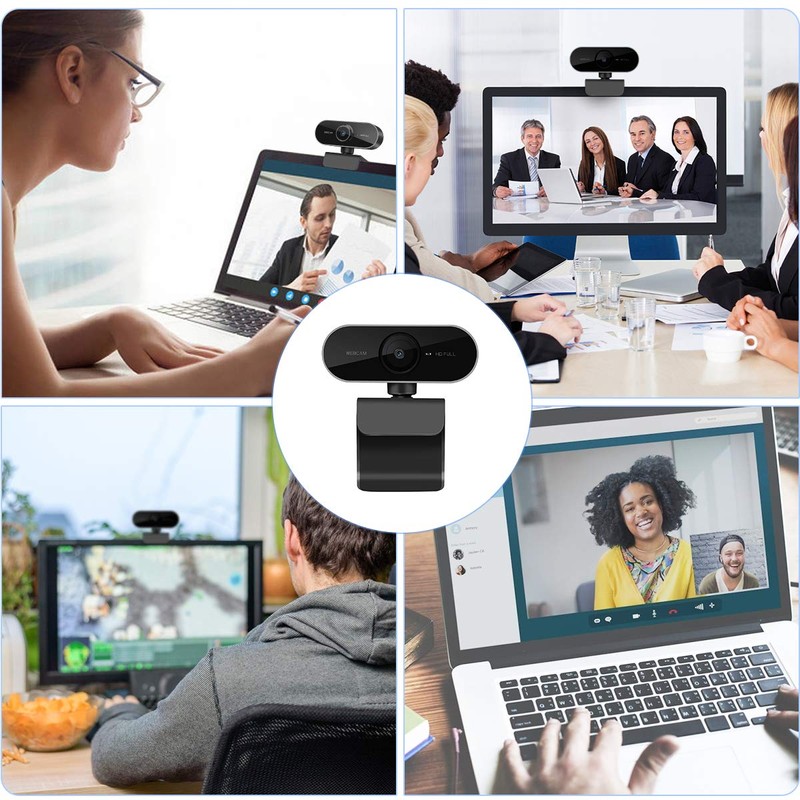 1080P Webcam with Microphone – HD Webcam for Computer, Laptop,