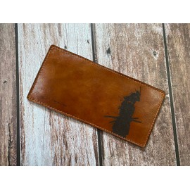 Mayan Corner - Samurai shadow warrior minimalist genuine leather wallet, engraving men's wallet, card wallet for him