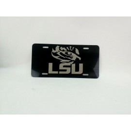 b4 nada LSU Tigers aluminum license plate laser etched car front tag Man Cave Room Décor