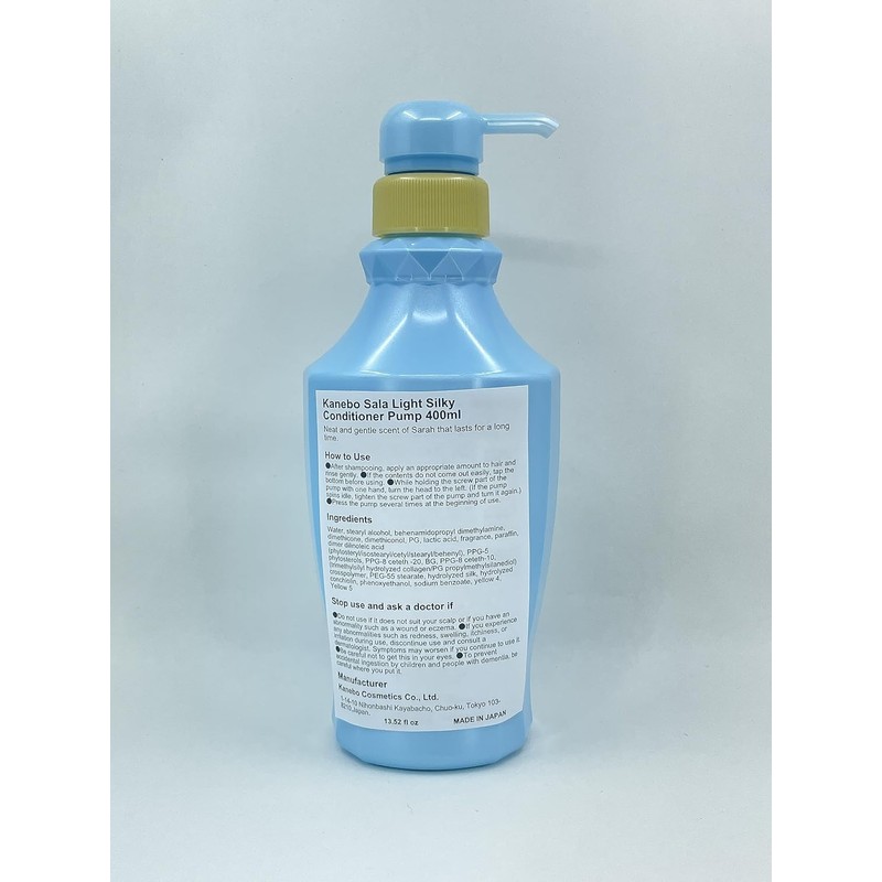 Kanebo Sala Light Silky Conditioner Pump 400 ml (Green Tea