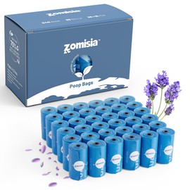 ZOMISIA Dog Poop Bags Rolls - Black-Lined Lavender Dog Waste Bags 36 Rolls, Extra Thick 100% Leakproof, 70% Recycled GRS Certified, 540 Count