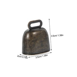 Outanaya 4pcs Small Theft Cow Bells for Pets Loud Grazing Bells for Farming and Hanging Decor Sound for Easy Animal Tracking Antique