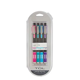 TUL Retractable Gel Pens, Limited Edition Brights, Medium Point, 0.7mm, Assorted Ink Colors - 4 Pack