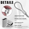 QZOOVNJ 3/64"(1.2mm) Aluminum Crimping Loop Sleeve, Wire Rope Stop Sleeve,