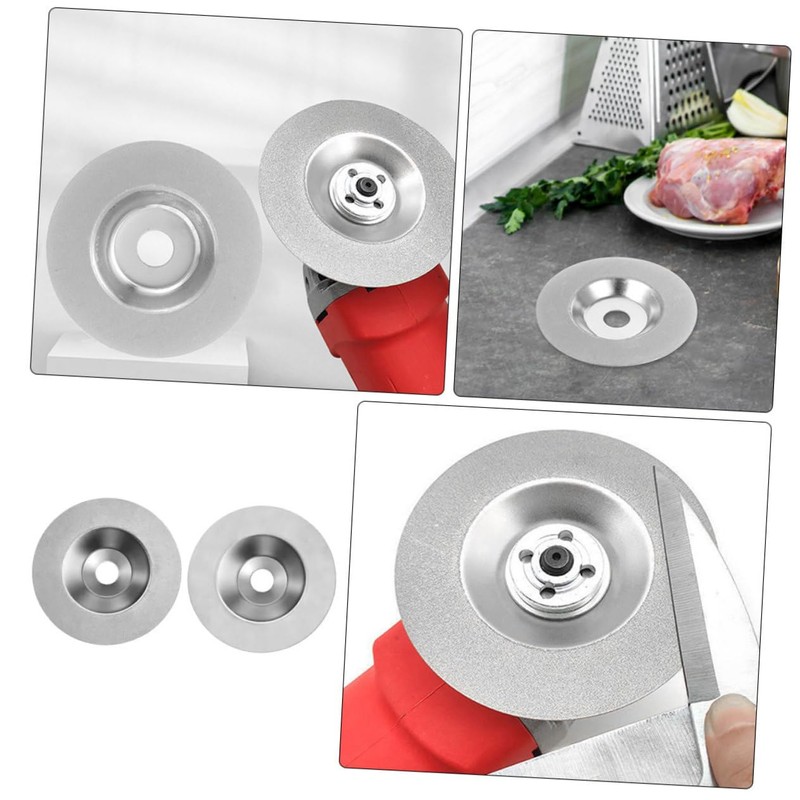 CHILDWEET 2pcs Grinding Blade Diamond Sharpener Stone Sharpening Wheel Diamond
