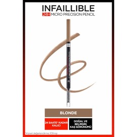 L'Oréal Paris Infaillible Brows 24H Micro Precision Pencil, Long-Lasting Precise Eyebrow Pencil, Up to 24H Hold, Colour: 7.0 Blonde, 1 g