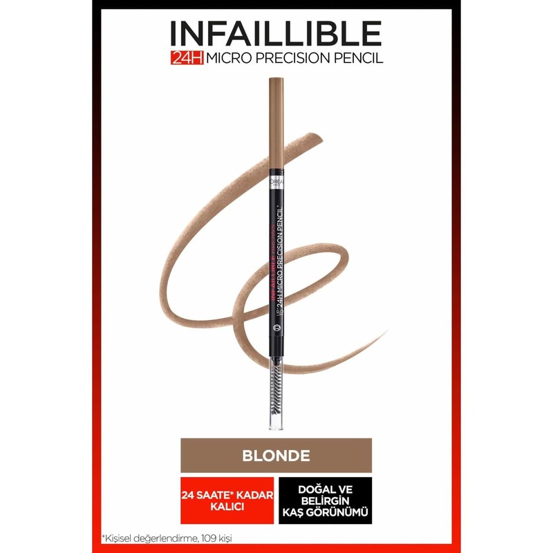 L'Oréal Paris Infaillible Brows 24H Micro Precision Pencil, Long-Lasting Precise