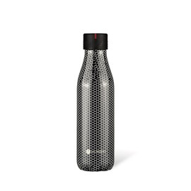Les Aristes Paris A-8137 Bottle Up Water Bottle, Stainless Steel, 500 ml, Texture Metal