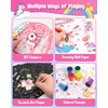 D-FantiX Unicorn Art Supplies Clear Backpack for Toddler, 51Pcs DIY